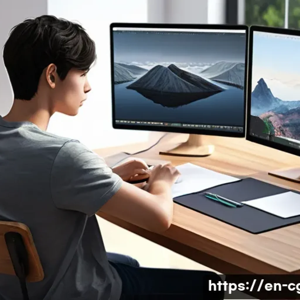 컴퓨터그래픽스운용기능사 온라인 강의 플랫폼 추천 - **Digital Art Beginner's Journey**
A young adult, approximately 20 years old, with neat, medium-...